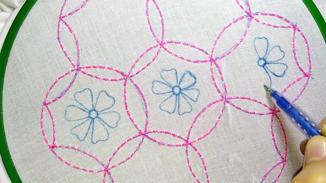 Easy Nakshi kantha design stitch-106,how to stitch nakshi kantha,নকশী কাঁথা সেলাই, नक्षी कंध सिलाई