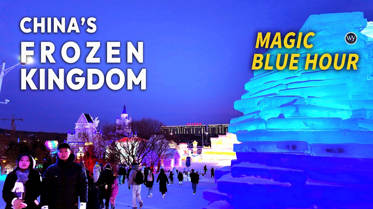 [JILIN S1-#1]Самый большой ледяной парк в мире! ❄️ Чанчуньский мир льда и снега | 4K POV Прогулка