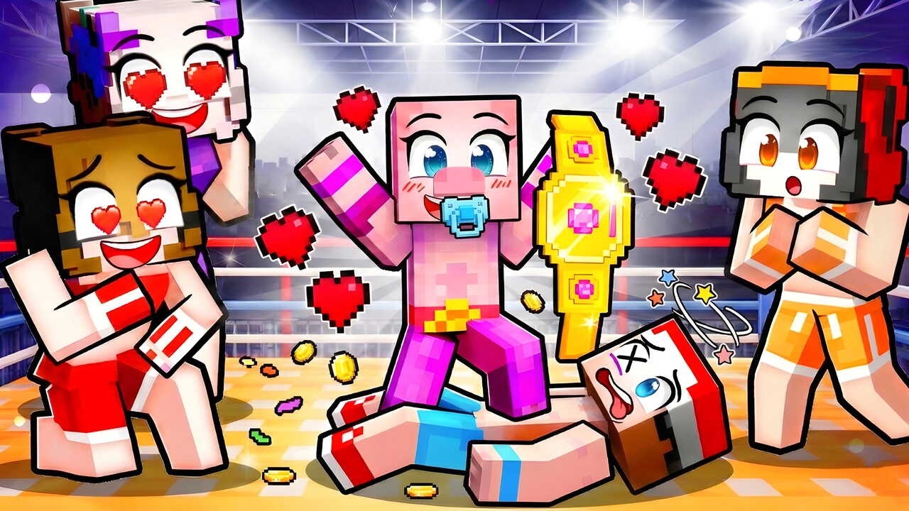 Bal&iacute;m HOLKY jako WRESTLINGOV&Aacute; SUPERSTAR v Minecraftu! (WWE)