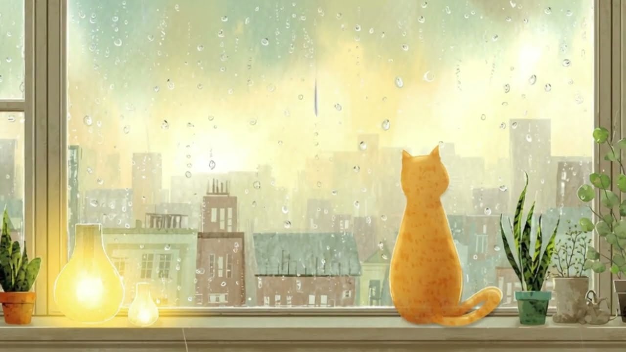 Deep Focus Piano Music for Study, Focus and Deep Work | Rainy Balcony Cat