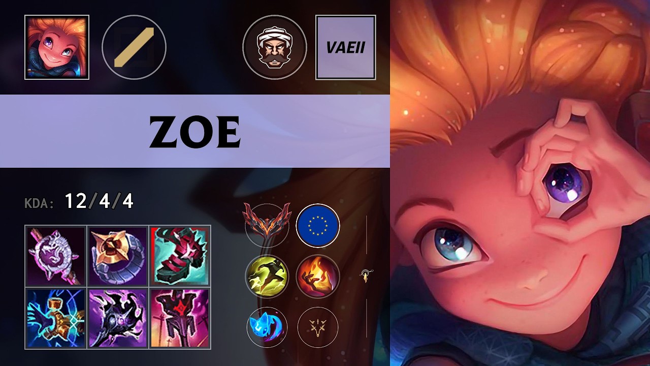 (3BL VAEII) Zoe Mid vs Ahri - EUW Grandmaster Patch 26.13