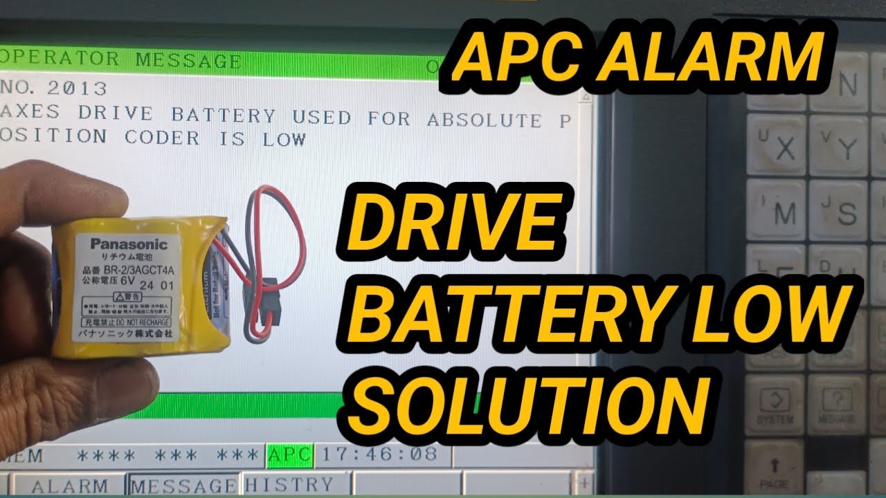 APC ALARM SOLUTION || DRIVE BATTERY LOW MASSAGE || VMC ME BATTERY KESE CHANGE KARE || FANUC APC