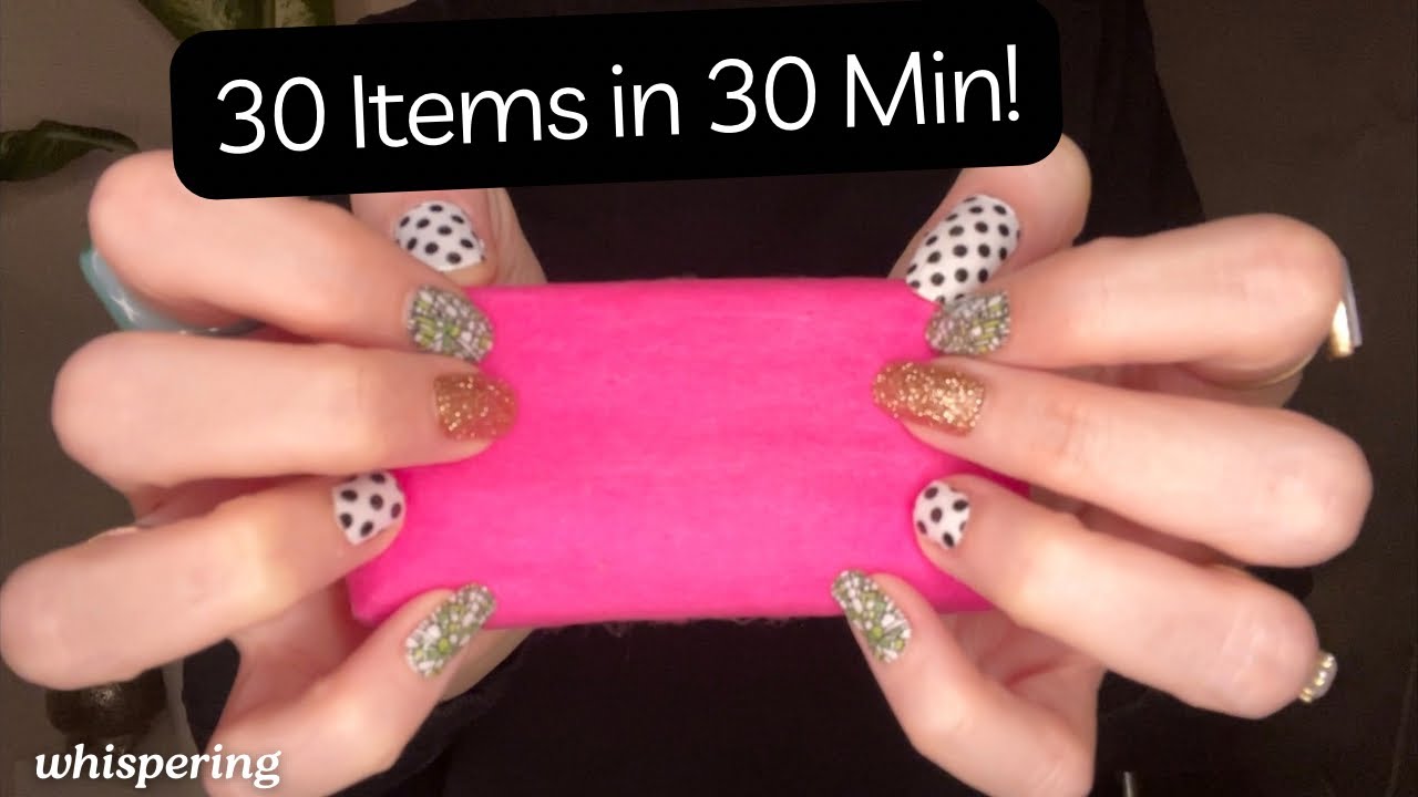 ASMR * 30 Items in 30 Min! * Tapping & Scratching * Whispering * ASMRVilla