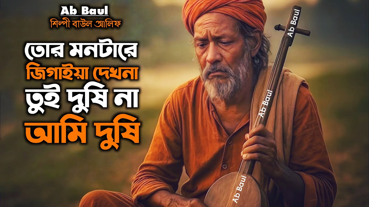তোর মনটারে জিগাইয়া দেখনা। বাউল আলিফ বাউল গান বিচ্ছেদ গান | Baul Bicched Song Cover By Ab Baul