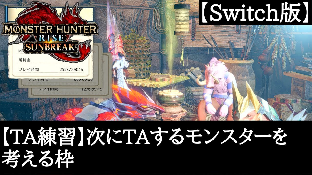 【TA練習】次にTAするモンスターを考える枠【モンハン】
