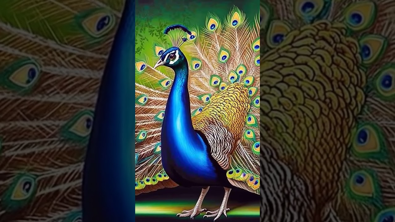 peacock with beautiful feathers