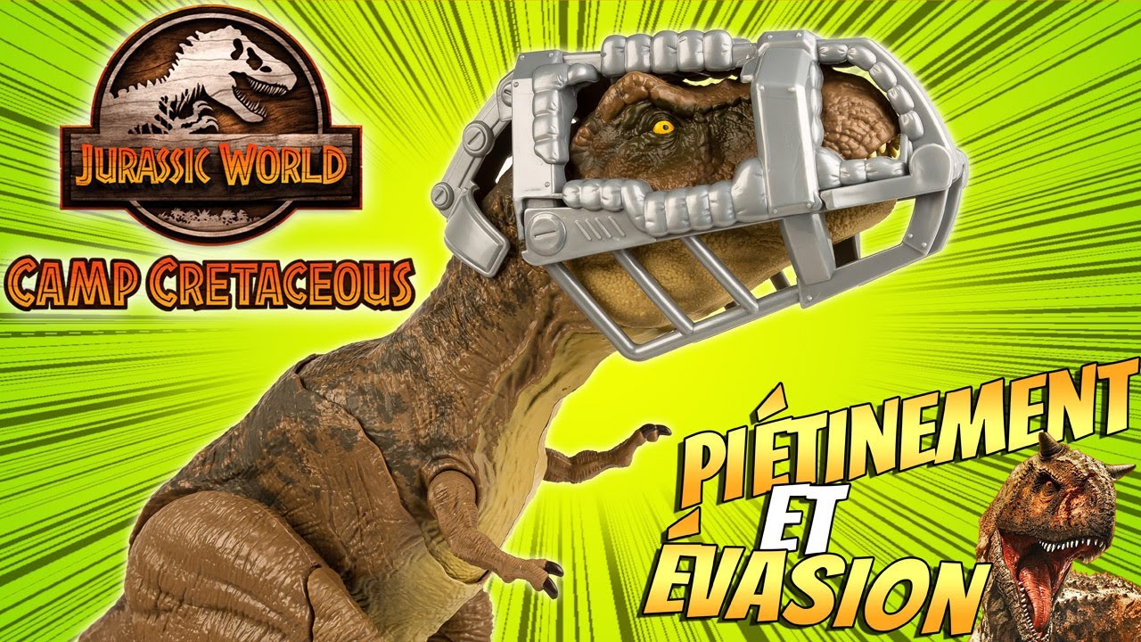 JURASSIC WORLD T-Rex Pi&eacute;tinement et &eacute;vasion La Colo du Cr&eacute;tac&eacute; Dinosaure Unboxing Review