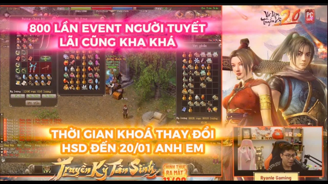 VÕ LÂM TRUYỀN KỲ 2.0 PC : 800 LẦN EVENT NGƯỜI TUYẾT - LÃI CŨNG KHA KHÁ  - THỜI GIAN KHÓA THAY ĐỔI