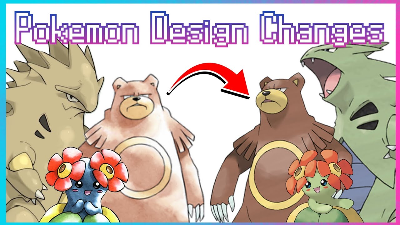Pokemon Designs that got changed over the years