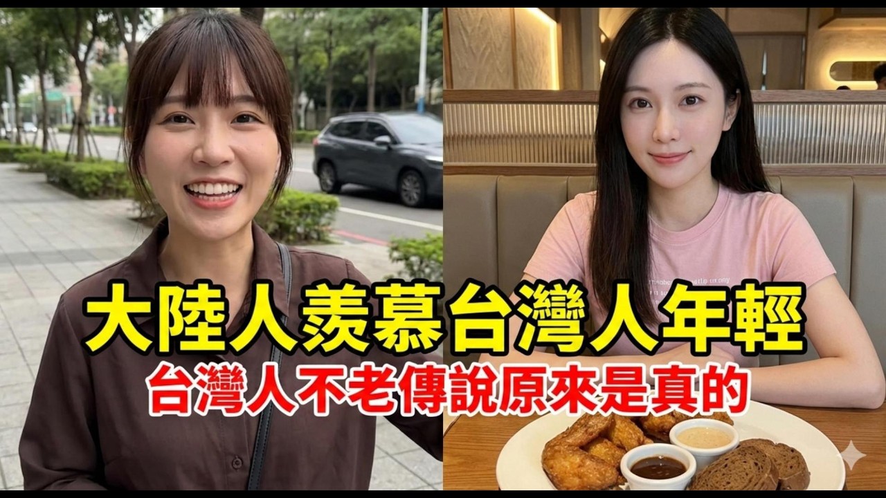 【震撼】台灣人50歲看起來像25歲？！揭秘台灣對大陸的降維打擊，這真相讓14億人都傻眼了！Why do Taiwanese people look so young?