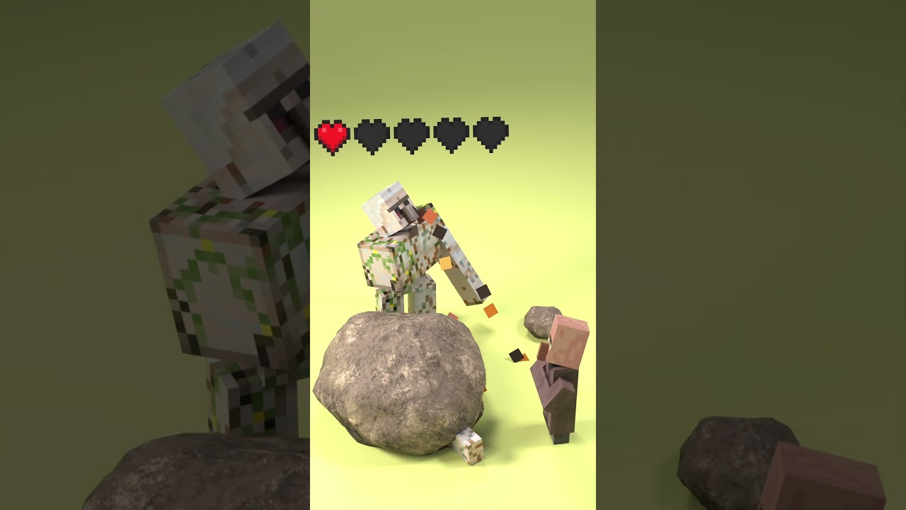 Minecraft Golem vs Sacrifice Satisfying 3D Cloth and Fluid Simulation