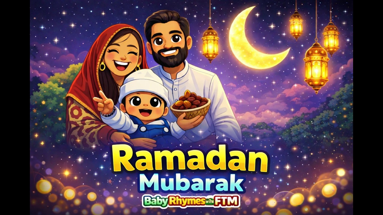 Ramadan Mubarak 🌙 Ramadan Moon Rhyme for Kids | Baby Rhymes with FTM