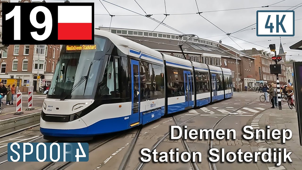 Cabinerit Tram 19 (Amsterdam) | Diemen Sniep - Station Sloterdijk (Tram Driver's POV)