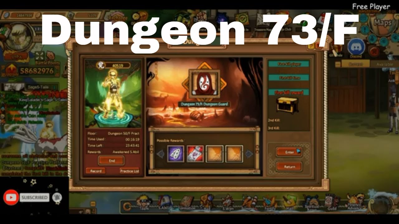 Dungeon 73/F► Unlimited Ninja | Ninja Classic | Anime Ninja | Ninja World Online