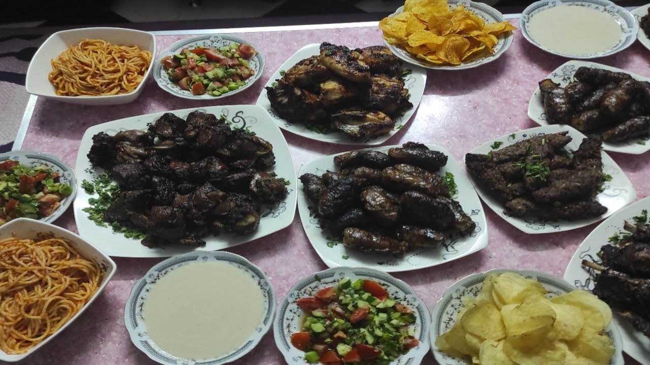احلى عزومه و أقوى فيديو مشاوى لحمه مشويه و فراخ مشويه وكفته و طرب