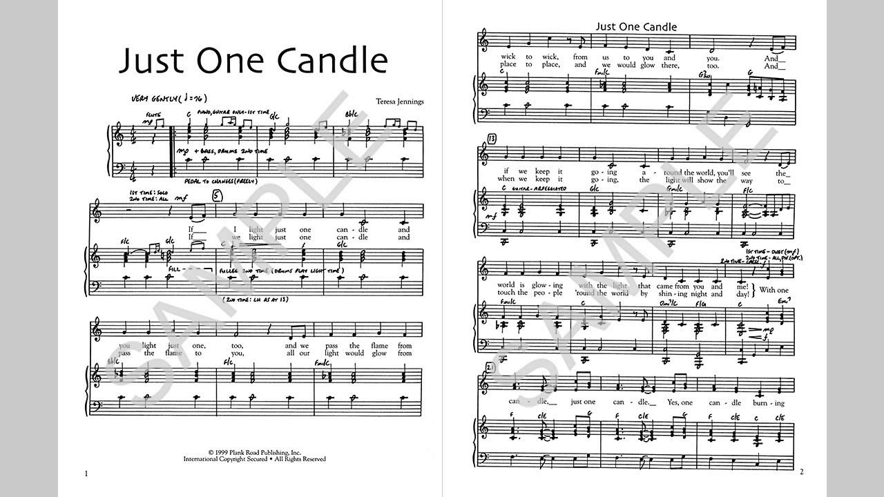 Just One Candle - MusicK8.com Singles Reproducible Kit