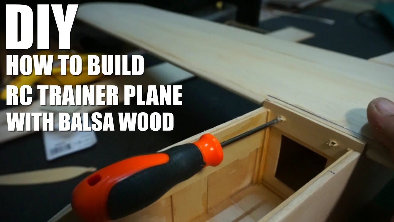 DIY RC Plane.How To Build RC Trainer Plane With Balsa Wood from Scratch Tutorial Guild for Beginners