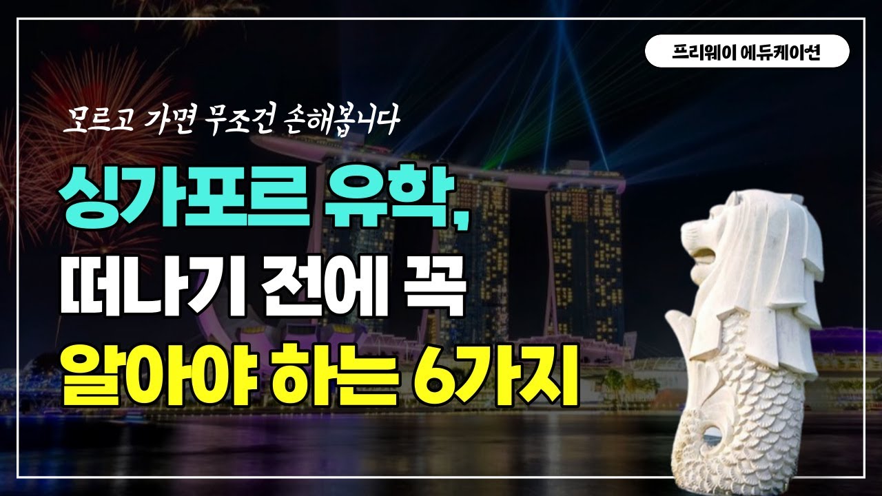 [1편] 📌싱가포르 유학 장단점⭐이 영상 모르고 싱가포르 유학가면 손해 ✅ 장단점 비교해보고 나와 잘 맞을지 체크 필수 ‼️