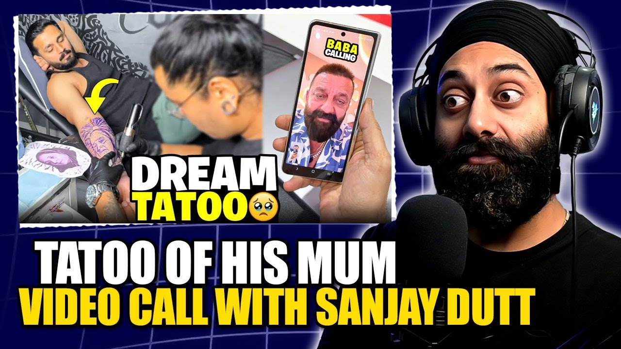 Indian Reaction on Dream Tattoo of his mother | Video call with Sanjay Dutt