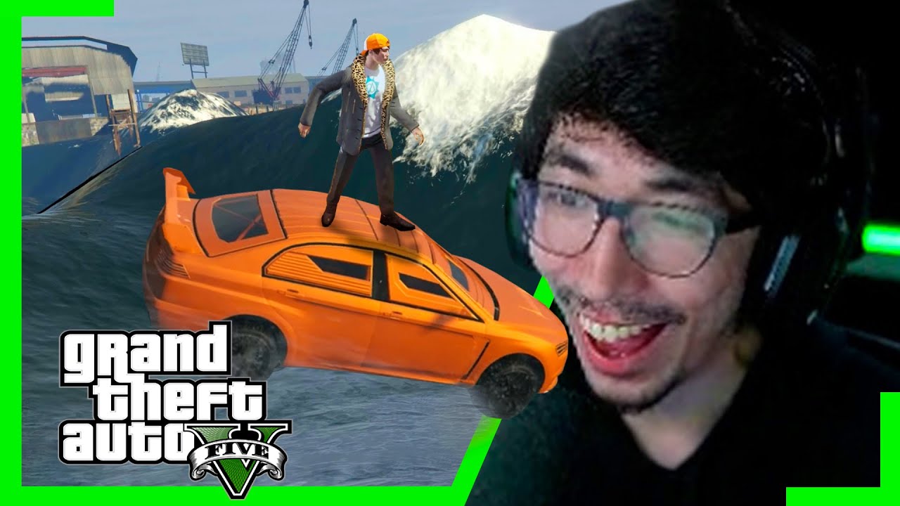 SURFE no GTA!?? - GTA V Corridas Malucas #437
