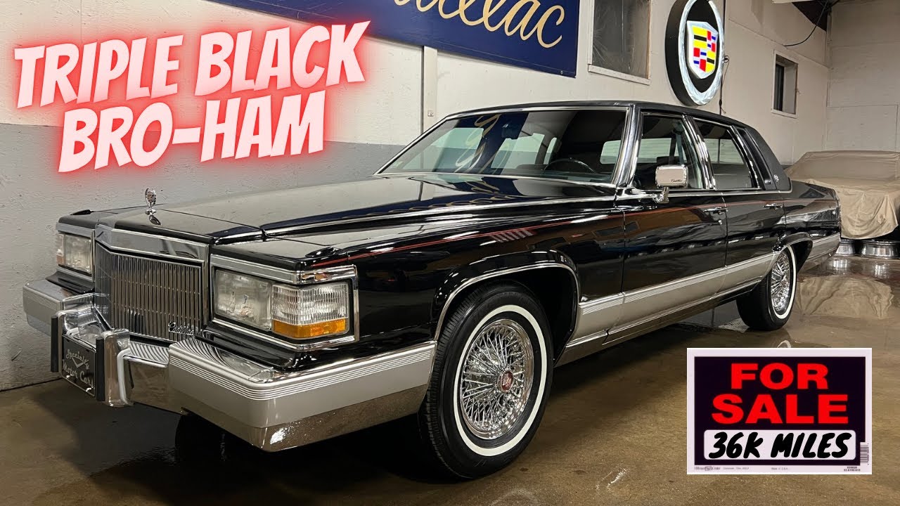 Черный Cadillac Brougham 1991 года, пробег 36 тыс. миль, объем двигателя 5,7 литра, продается Spe...