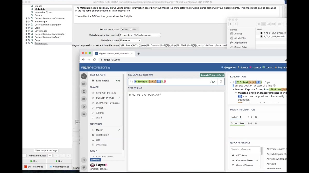 Extracting Metadata from file names - the magic of Regex for CellProfiler