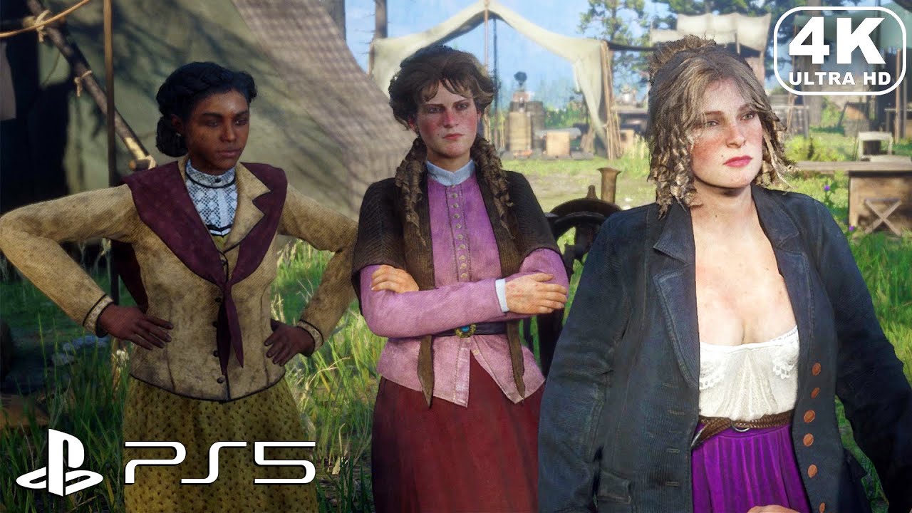 Arthur takes Karen, Mary-Beth, Tilly & Uncle to Valentine - Red Dead Redemption 2 (4K ULTRA HD)