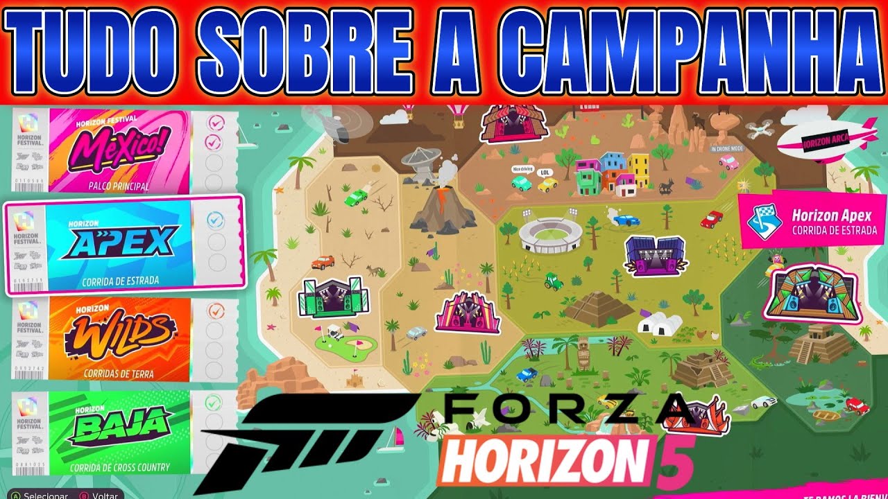TUDO SOBRE O MODO CAMPANHA DO FORZA HORIZON 5!
