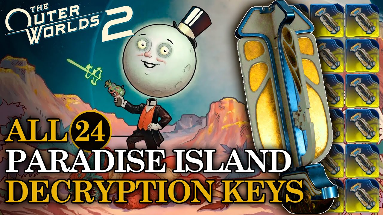 All 24 Advanced Decryption Keys on Paradise Island | The Outer Worlds 2
