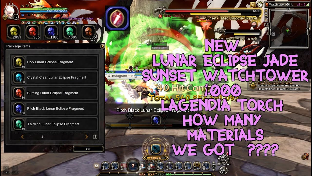 Dragon Nest SEA - New Lunar Jade Sunset Watchtower : 1.000 Torch How Many Materials We Got ???