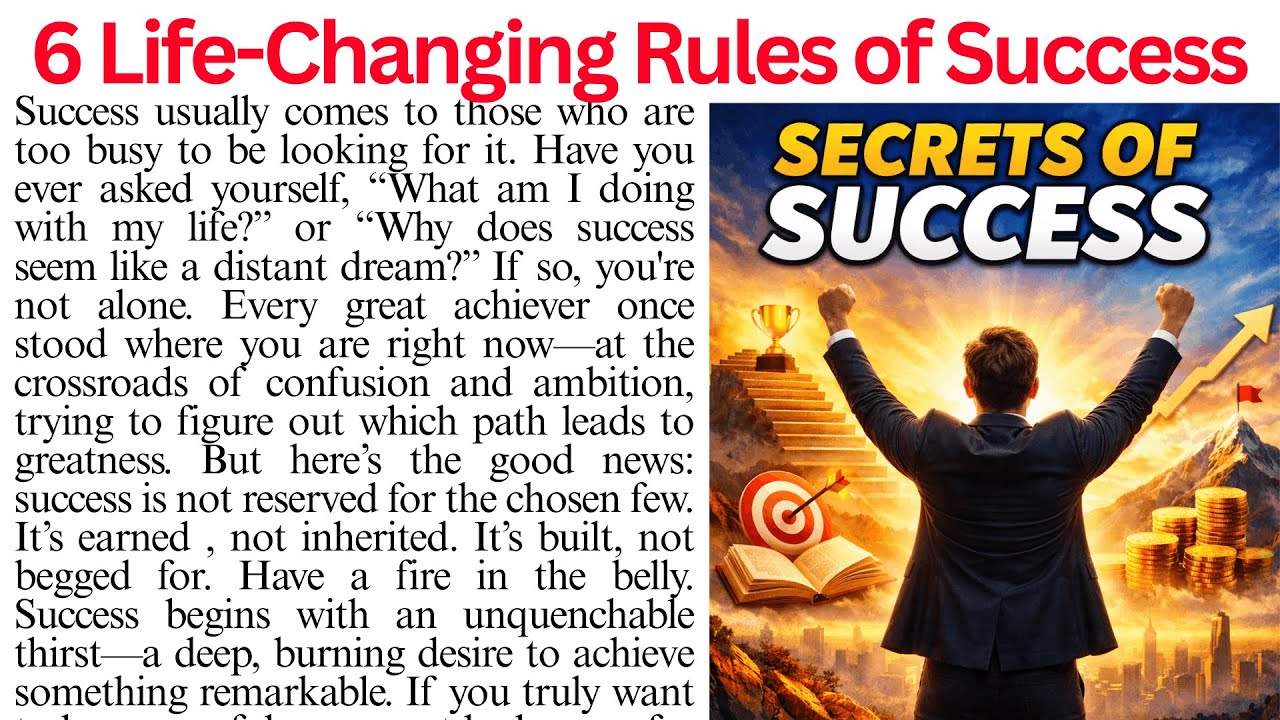 How To Be Successful in Life: 6 Life-Changing Rules of Success | Reading Comprehension Passage