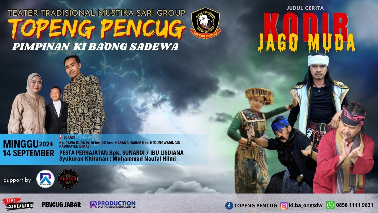 LIVE 🛑 MUSTIKA SARI GROUP || TOPENG PENCUG II KODIR JAGO MUDA EDISI 14 SEPTEMBER 2025
