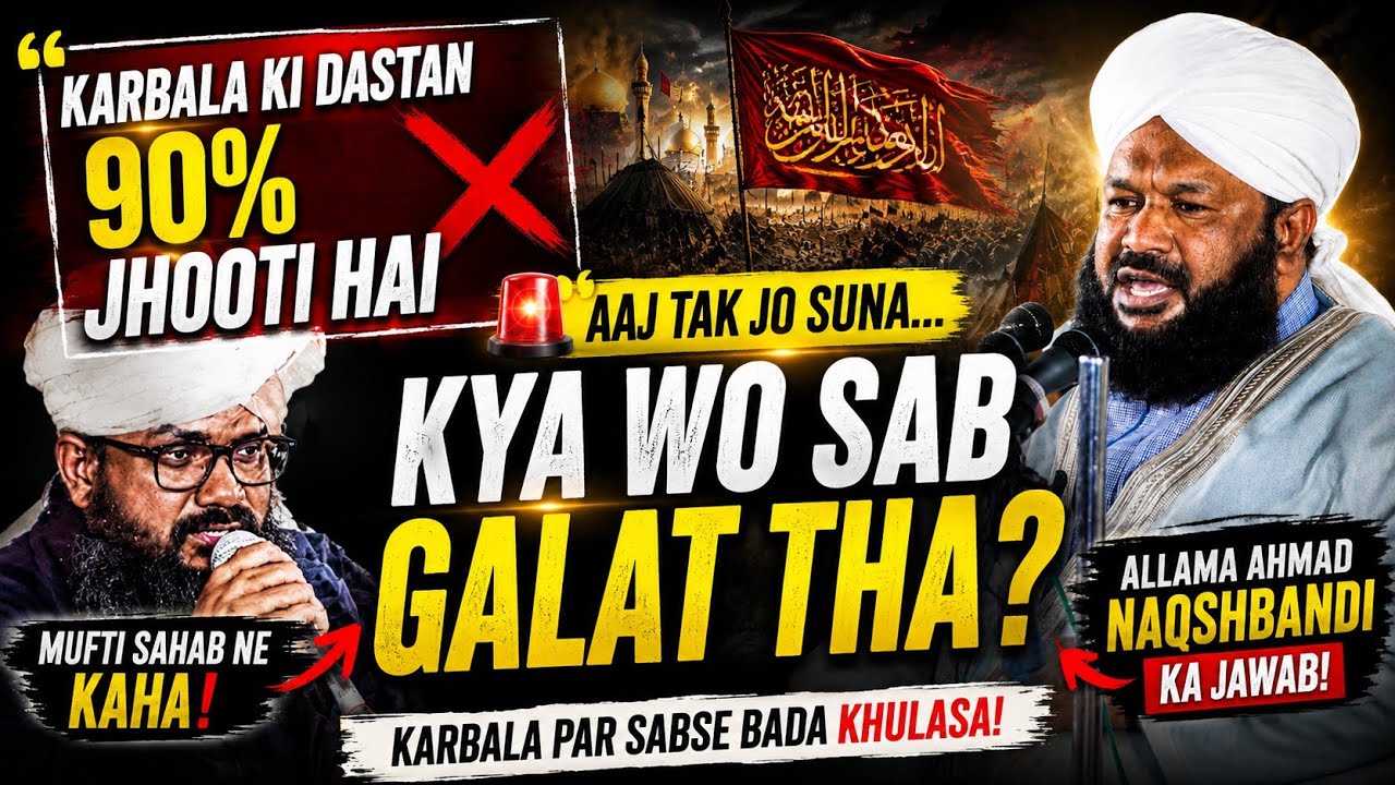 Karbala Ki Haqeeqat Kya Hai? | 90% Jhooti Riwayaat? | Allama Ahmad Naqshbandi