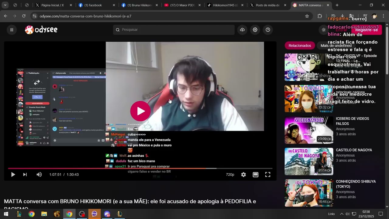 Conversando com viewers do Neon sobre meu caso