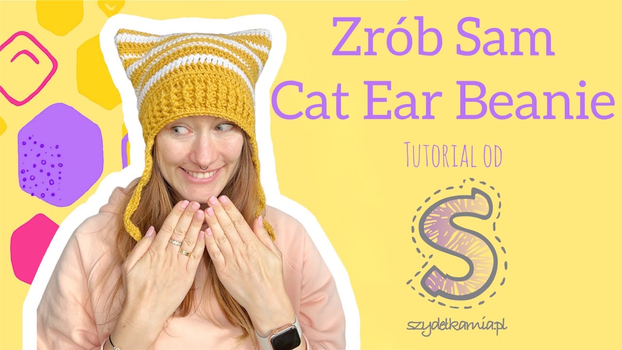 Zrób Sam na szydełku ☆ Cat Ear Beanie ☆ tutorial krok po kroku