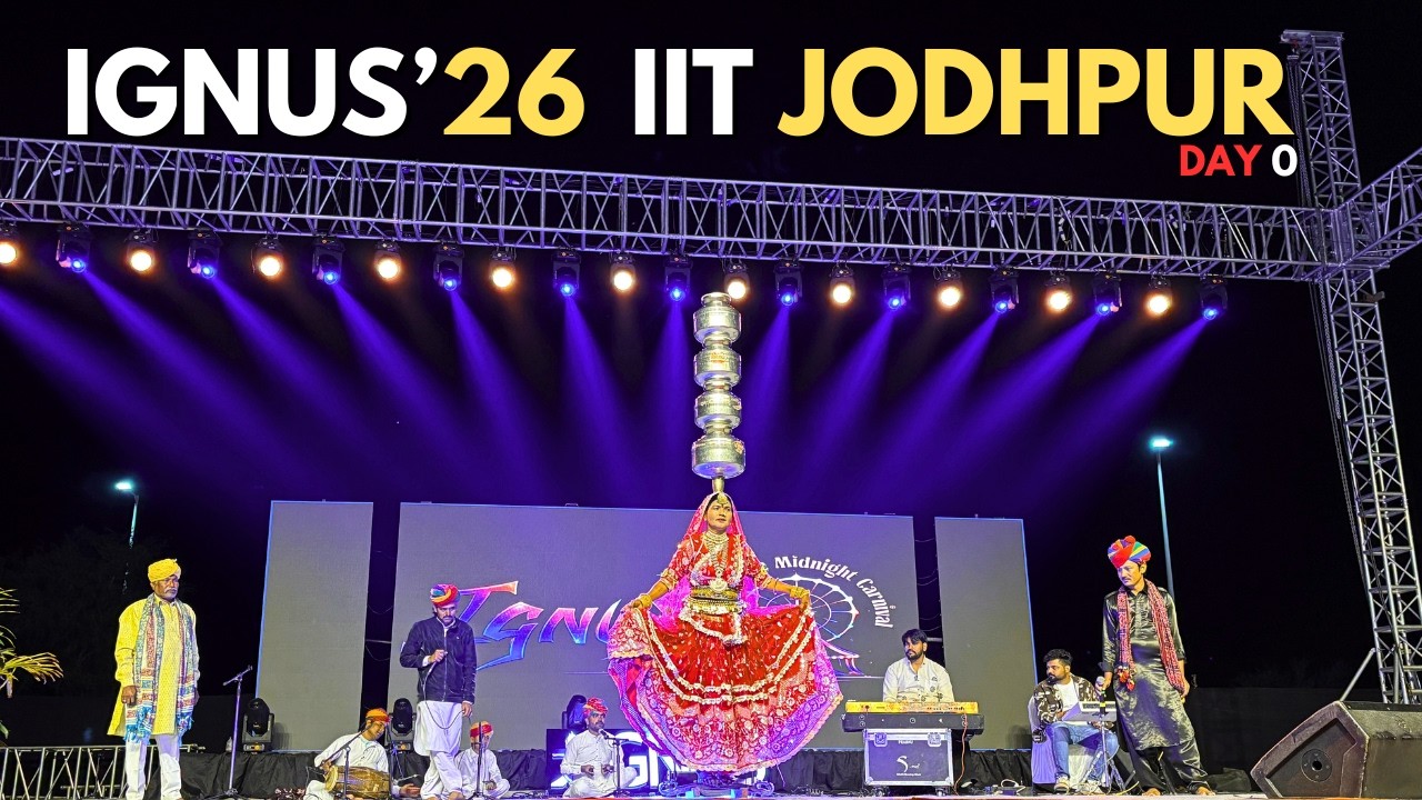 IGNUS’26 Day 1 at IIT Jodhpur 🔥 Opening Ceremony + Cultural Night Madness | Full Fest Vibes 🎉