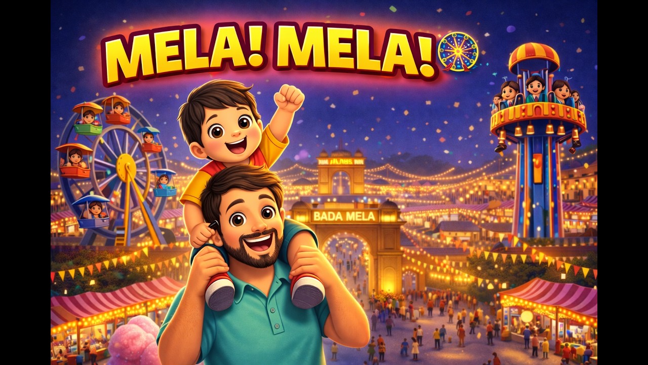 Mela! Mela! Mela! 🎡 | Kids Fair Song | 🎪 Nursery Rhymes & Kids Songs|Dhum Dham Dhol Baje