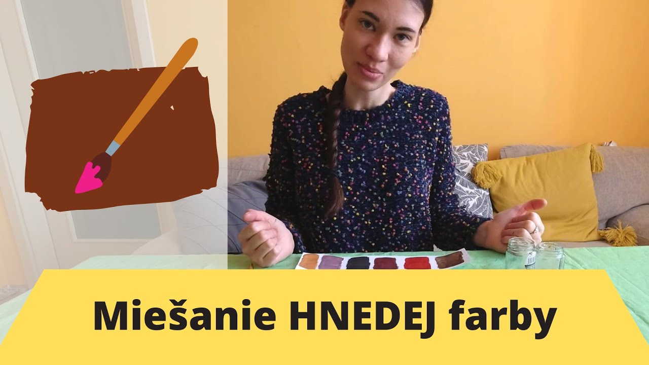 Miešanie hnedej farby (akryl)