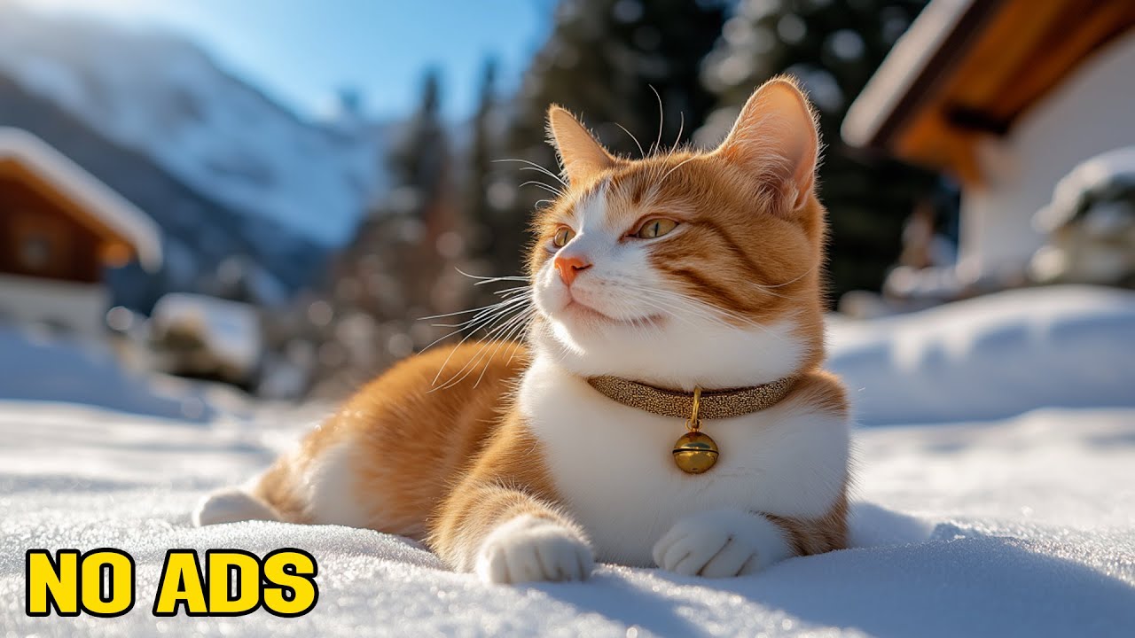 12 Hours of Calming Music for Cats ❄️ Cat TV with Soft Winter Ambience for Peaceful Nights