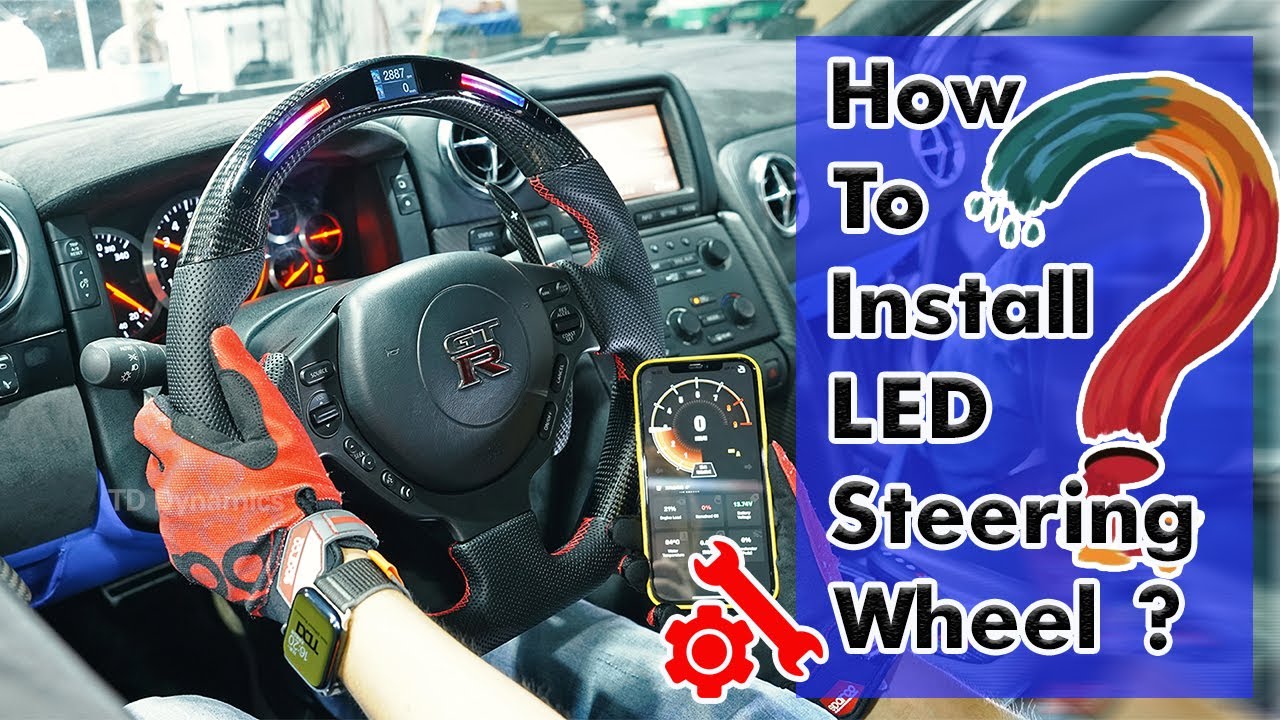 How to install LED steering wheel for Nissan GTR R35 （NEW 2023）