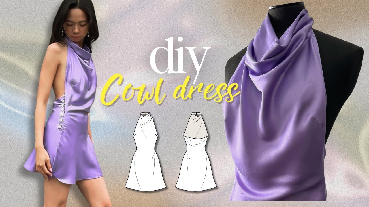 DIY Cowl Neck Dress [Sewing Tutorial] Cute, Flirty, Summer Vibe Dress