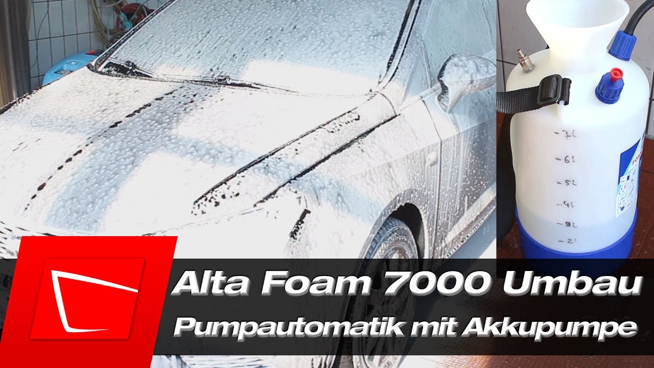 Alta Foam 7000 mit Akkupumpe Alt Foam 2000 in Groß - Automatik Umbau Gloria FM50 Alternative