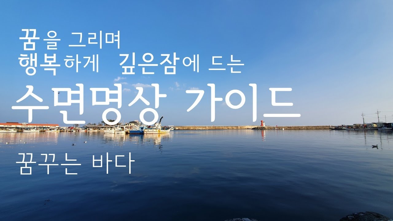 하루의 피로를 녹이고 숙면에 드는 수면유도 명상가이드🌙 꿈을 이루어주는 바다