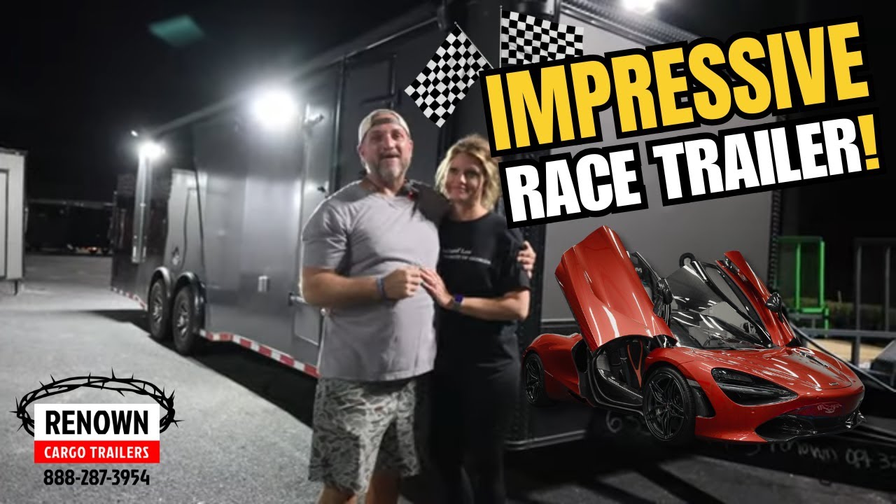 Ultimate 32FT Enclosed Toy Hauler with Full Bathroom | Race Car Trailer Tour | Renown Cargo Trailers
