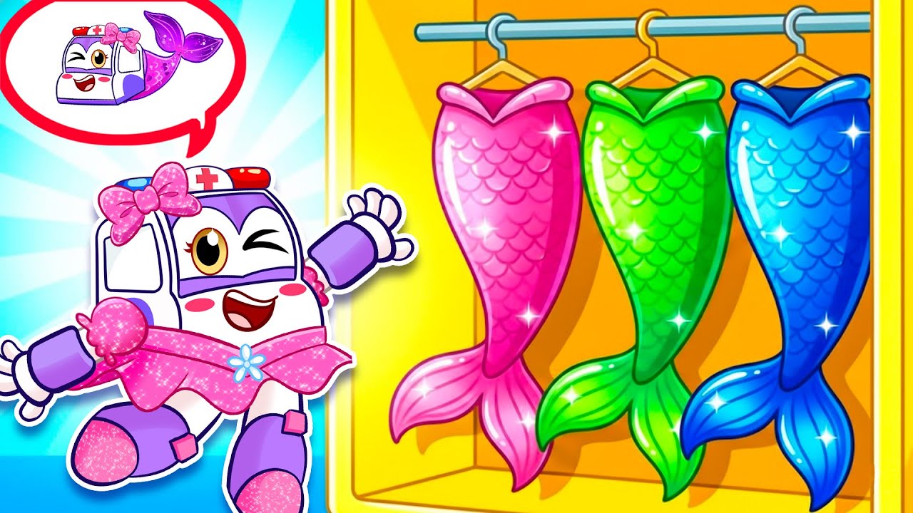 Ambulans bermimpi menjadi putri duyung 🧜‍♀️🚒 Kartun Anak Anak  RoboSquad