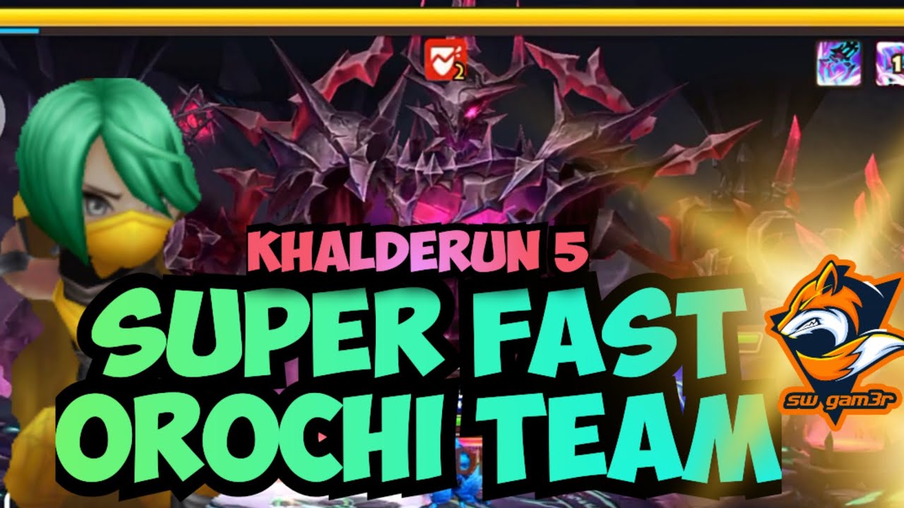 summoners war:  new KHALDERUN 5 SUPER FAST TEAM  no shaman