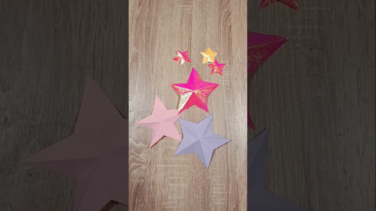 Paper stars are decorative #How to make a paper stars #diy #paperinspiration #shortsvideo #short