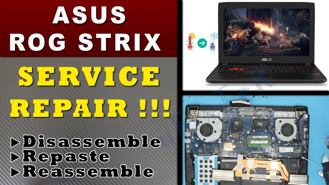 HOW TO Repaste / Clean ASUS ROG STRIX GL502 under 30min