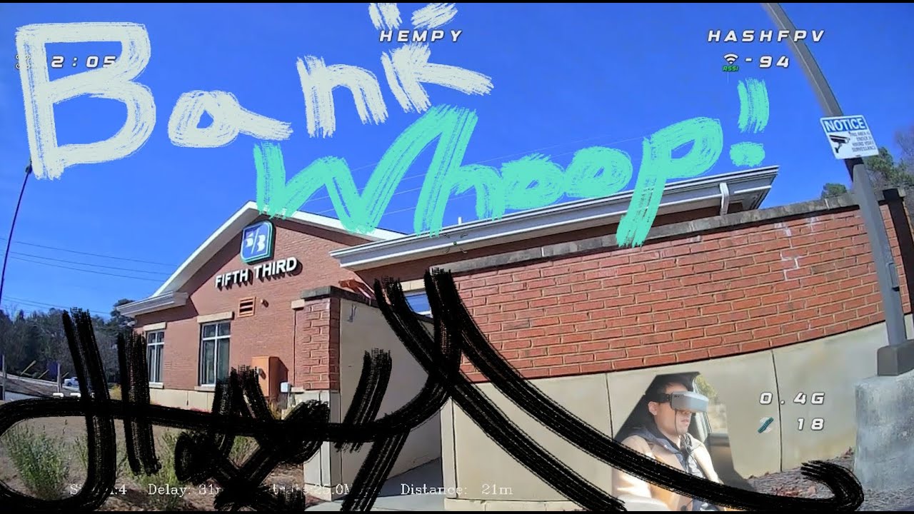 fpv tinywhoopin the bank #fpv #drone #fpvdrone #tinywhoop #radiomaster #betafpv #guerillawhoop