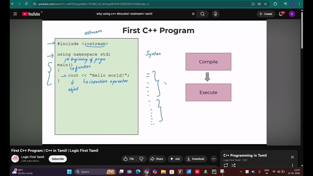 C++ program student percentage calculation